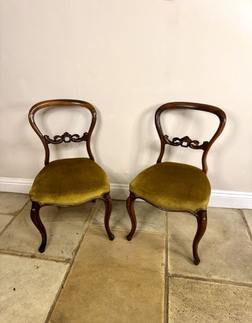STUNNING QUALITY SET OF SIX ANTIQUE VICTORIAN ROSEWOOD BALLOON BACK DINING CHAIRS - ADDITIONAL PHOTO 4