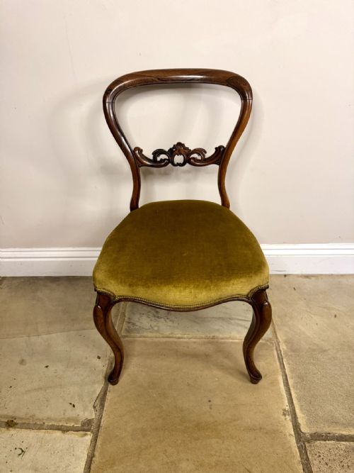 STUNNING QUALITY SET OF SIX ANTIQUE VICTORIAN ROSEWOOD BALLOON BACK DINING CHAIRS - ADDITIONAL PHOTO 1