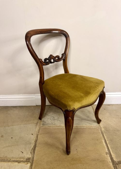 STUNNING QUALITY SET OF SIX ANTIQUE VICTORIAN ROSEWOOD BALLOON BACK DINING CHAIRS - ADDITIONAL PHOTO 7