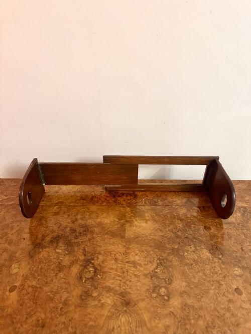 QUALITY ANTIQUE VICTORIAN WALNUT BRASS MOUNTED SLIDING BOOKENDS - ADDITIONAL PHOTO 4