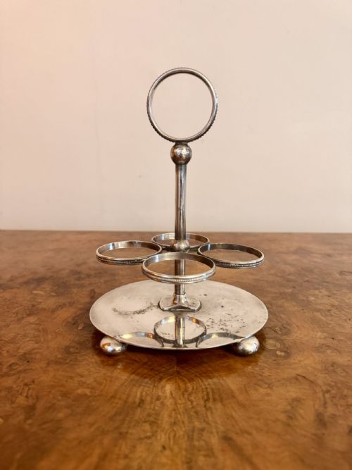 LOVELY QUALITY ANTIQUE EDWARDIAN SILVER PLATE CRUET SET - ADDITIONAL PHOTO 2