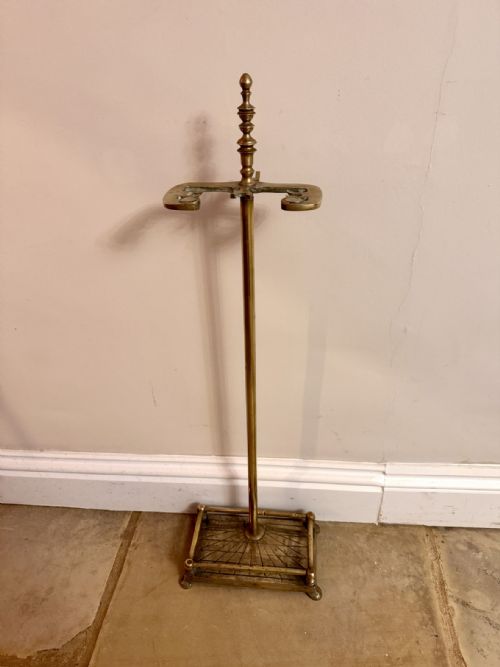 QUALITY ANTIQUE EDWARDIAN BRASS COMPANION SET - ADDITIONAL PHOTO 6