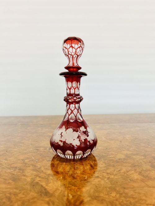 Quality Antique Victorian Glass Spirit Perfume Bottle