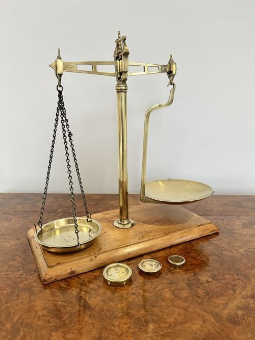 SET OF ANTIQUE VICTORIAN BRASS SCALES
