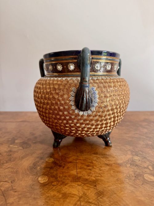 WONDERFUL ANTIQUE DOULTON BURSLEM JARDINIERE BY ETHEL BEARD - ADDITIONAL PHOTO 3