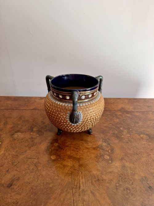 WONDERFUL ANTIQUE DOULTON BURSLEM JARDINIERE BY ETHEL BEARD - ADDITIONAL PHOTO 2