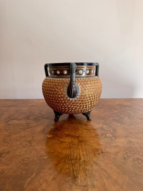 WONDERFUL ANTIQUE DOULTON BURSLEM JARDINIERE BY ETHEL BEARD - ADDITIONAL PHOTO 4