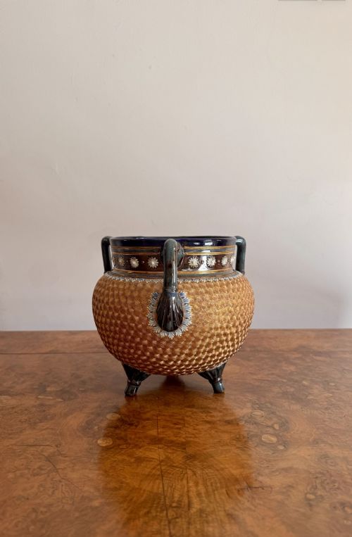 WONDERFUL ANTIQUE DOULTON BURSLEM JARDINIERE BY ETHEL BEARD - ADDITIONAL PHOTO 6