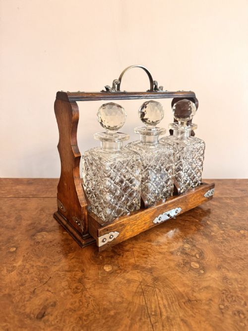 QUALITY ANTIQUE VICTORIAN OAK TANTALUS - ADDITIONAL PHOTO 4