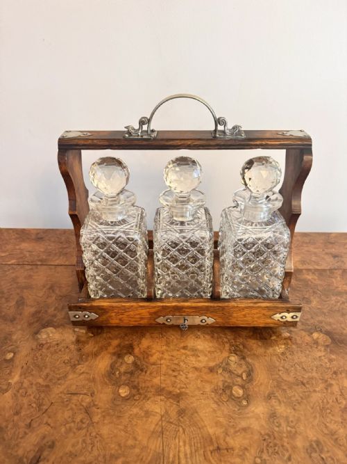 QUALITY ANTIQUE VICTORIAN OAK TANTALUS - ADDITIONAL PHOTO 1