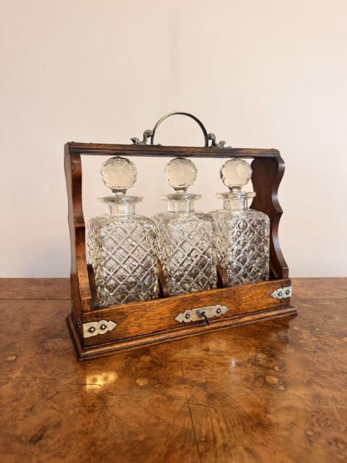 QUALITY ANTIQUE VICTORIAN OAK TANTALUS - ADDITIONAL PHOTO 3