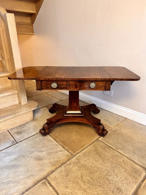 FINE QUALITY ANTIQUE REGENCY ROSEWOOD SOFA TABLE - ADDITIONAL PHOTO 10
