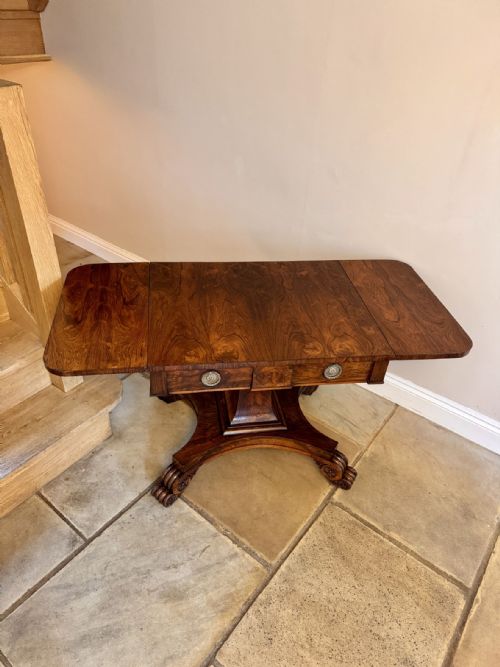 FINE QUALITY ANTIQUE REGENCY ROSEWOOD SOFA TABLE - ADDITIONAL PHOTO 1