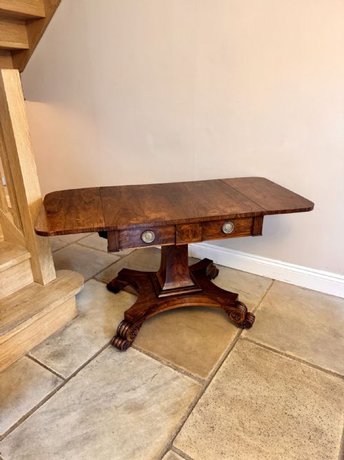 FINE QUALITY ANTIQUE REGENCY ROSEWOOD SOFA TABLE - ADDITIONAL PHOTO 2