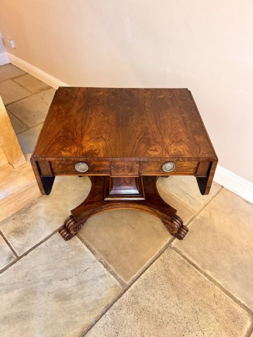 FINE QUALITY ANTIQUE REGENCY ROSEWOOD SOFA TABLE - ADDITIONAL PHOTO 4