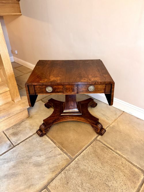 FINE QUALITY ANTIQUE REGENCY ROSEWOOD SOFA TABLE - ADDITIONAL PHOTO 5