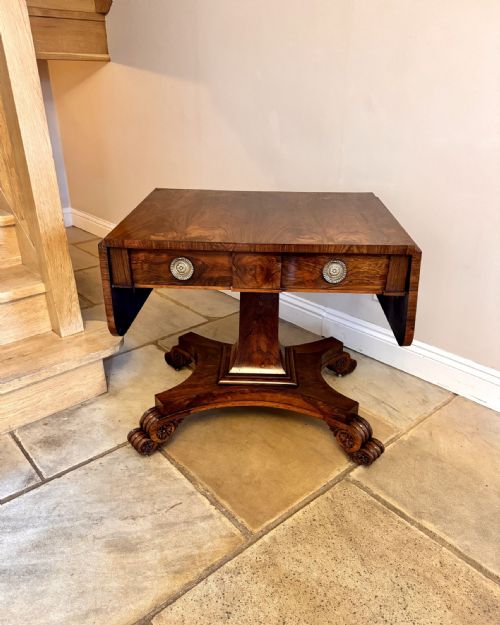 FINE QUALITY ANTIQUE REGENCY ROSEWOOD SOFA TABLE - ADDITIONAL PHOTO 8