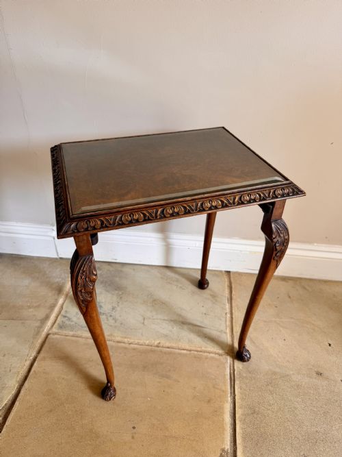 OUTSTANDING QUALITY ANTIQUE WALNUT NEST OF THREE TABLES - ADDITIONAL PHOTO 9
