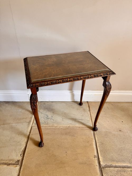 OUTSTANDING QUALITY ANTIQUE WALNUT NEST OF THREE TABLES - ADDITIONAL PHOTO 10