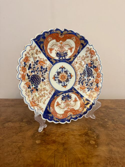 UNUSUAL ANTIQUE JAPANESE IMARI PLATE - ADDITIONAL PHOTO 2