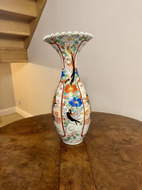 FINE QUALITY LARGE ANTIQUE JAPANESE IMARI VASE - ADDITIONAL PHOTO 2