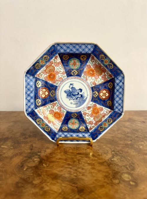 Unusual Quality Antique Japanese Imari Hexagonal Plate