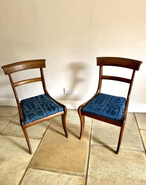 QUALITY PAIR OF ANTIQUE REGENCY MAHOGANY CHAIRS - ADDITIONAL PHOTO 4