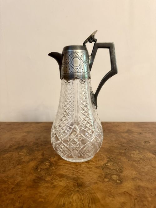 QUALITY ANTIQUE EDWARDIAN CLARET JUG - ADDITIONAL PHOTO 2