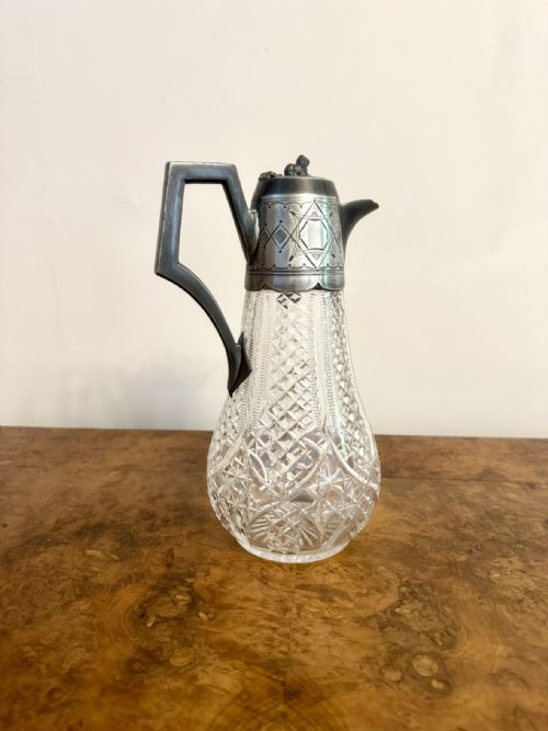 QUALITY ANTIQUE EDWARDIAN CLARET JUG - ADDITIONAL PHOTO 3