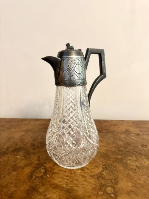 QUALITY ANTIQUE EDWARDIAN CLARET JUG - ADDITIONAL PHOTO 4