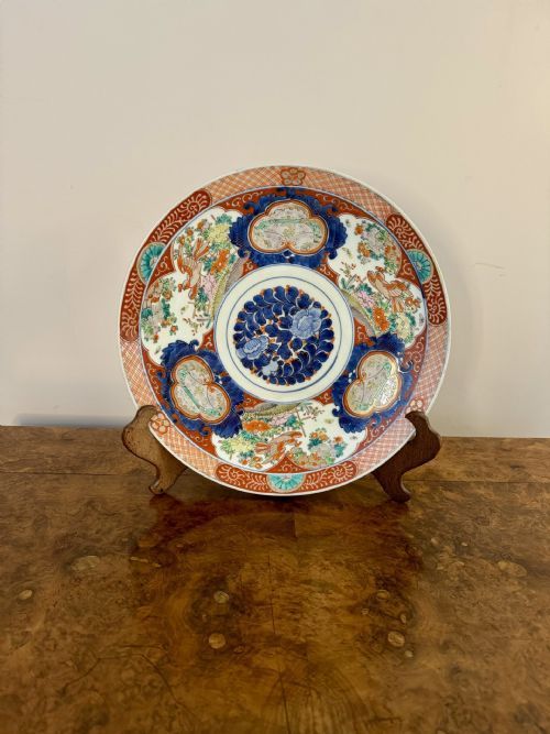 Stunning Quality Antique Japanese Imari Porcelain Large Plate