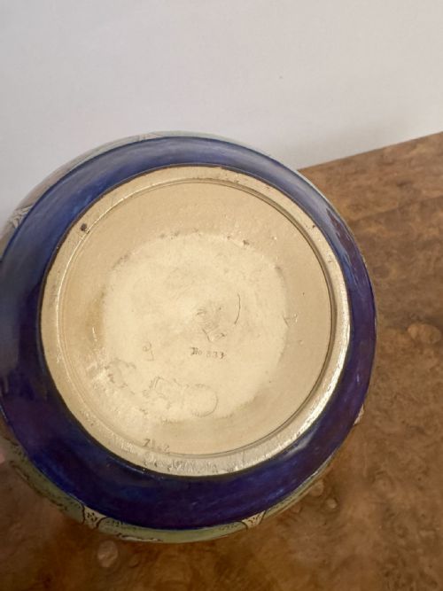 QUALITY ANTIQUE ROYAL DOULTON STONEWARE JARDINIERE - ADDITIONAL PHOTO 1