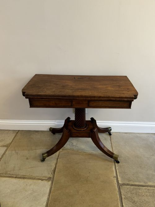 FINE QUALITY ANTIQUE REGENCY MAHOGANY TEA TABLE