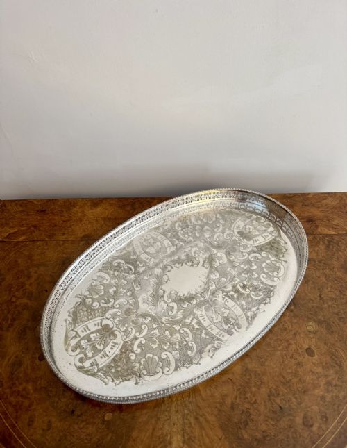 QUALITY ANTIQUE EDWARDIAN SILVER PLATED TRAY