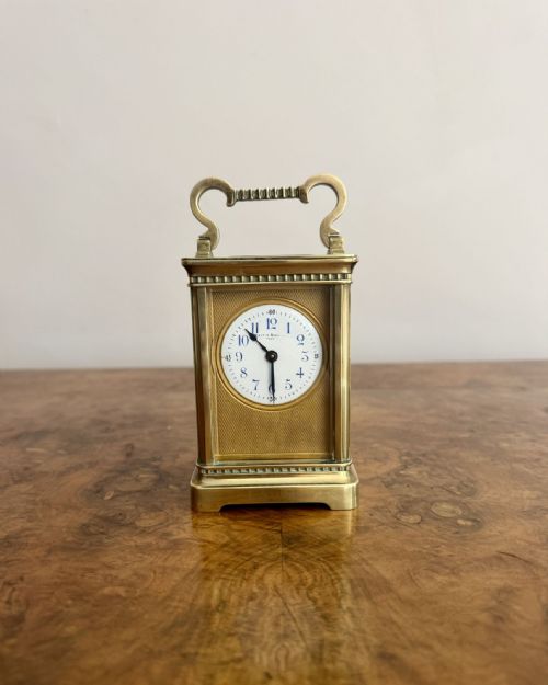 FINE QUALITY 19TH CENTURY BRASS CARRIAGE CLOCK - ADDITIONAL PHOTO 1