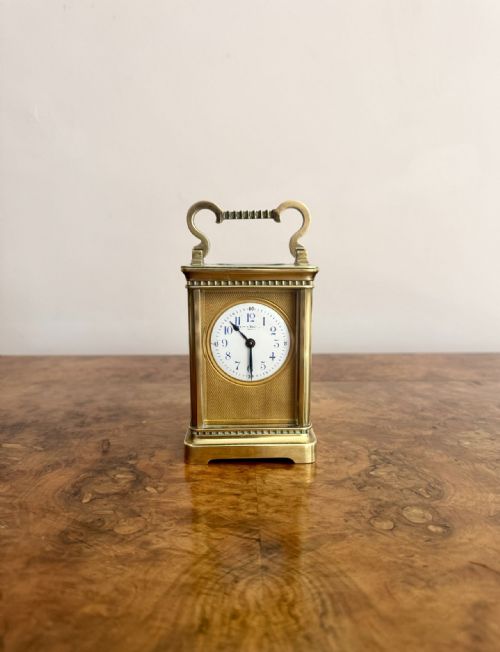 FINE QUALITY 19TH CENTURY BRASS CARRIAGE CLOCK