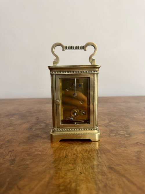 FINE QUALITY 19TH CENTURY BRASS CARRIAGE CLOCK - ADDITIONAL PHOTO 2