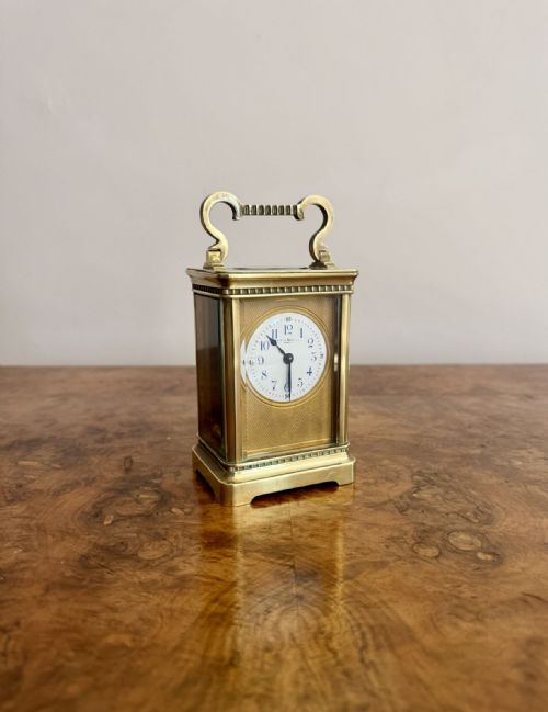 FINE QUALITY 19TH CENTURY BRASS CARRIAGE CLOCK - ADDITIONAL PHOTO 3
