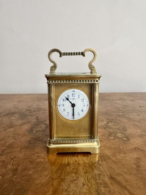 FINE QUALITY 19TH CENTURY BRASS CARRIAGE CLOCK - ADDITIONAL PHOTO 4