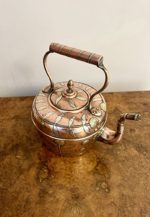 UNUSUAL QUALITY ANTIQUE DUTCH COPPER KETTLE - ADDITIONAL PHOTO 1