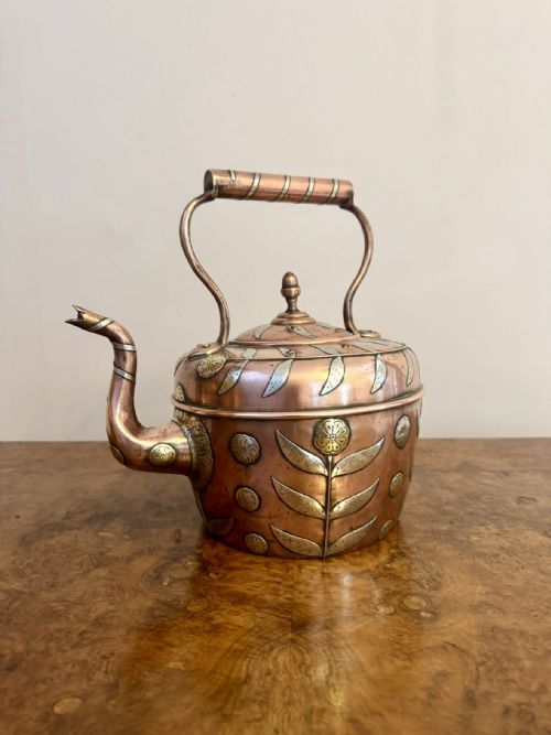 UNUSUAL QUALITY ANTIQUE DUTCH COPPER KETTLE - ADDITIONAL PHOTO 4