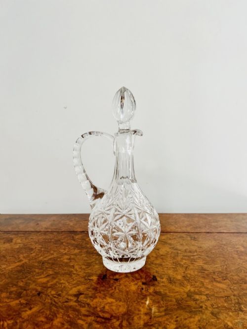 Stunning Quality Antique Edwardian Cut Glass Ewer