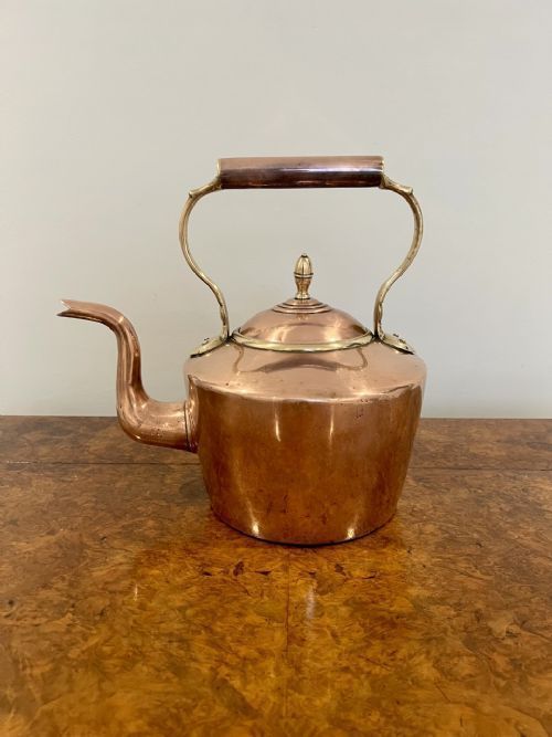 Large Antique George III Copper Kettle