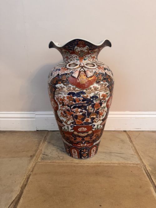 Magnificent Quality Antique Japanese Imari Floor Standing Vase