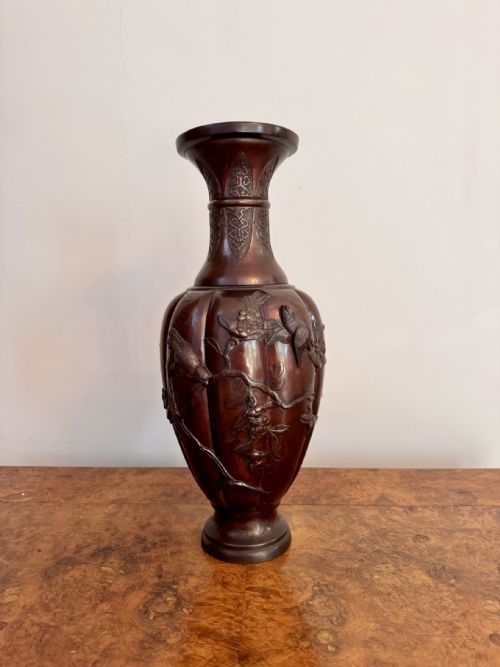 Outstanding Quality Large Antique Japanese Bronze Vase