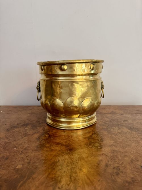 Antique Victorian Brass Jardiniere
