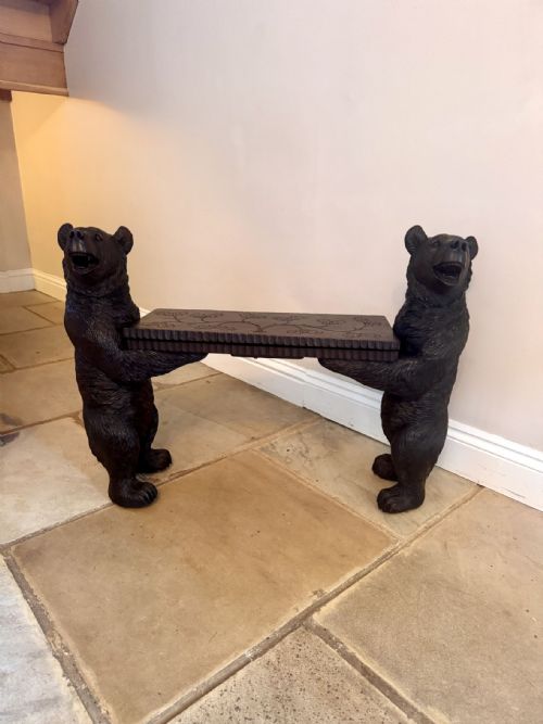 Unusual Quality 19th Century Black Forest Bear Musical Seat