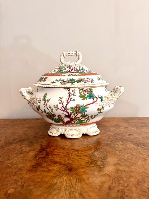 Charming Antique Victorian Large Porcelain Tureen