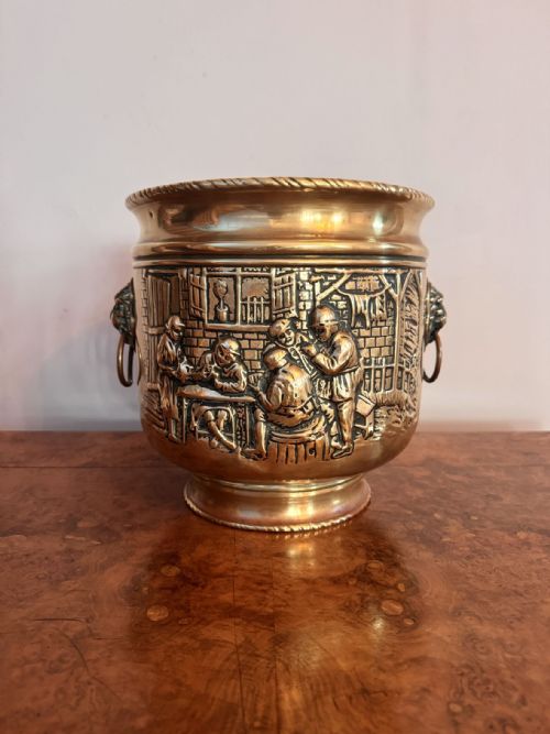 Wonderful Quality Antique Edwardian Brass Coal Bucket