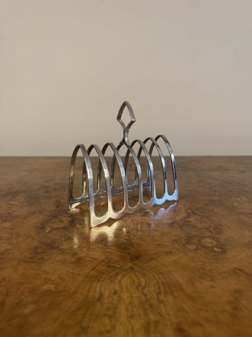 Pretty Antique Edwardian Silver Plated Toast Rack